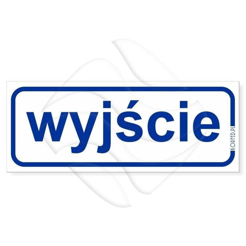 Naklejka "Wyjście" 210x80mm /Korfed