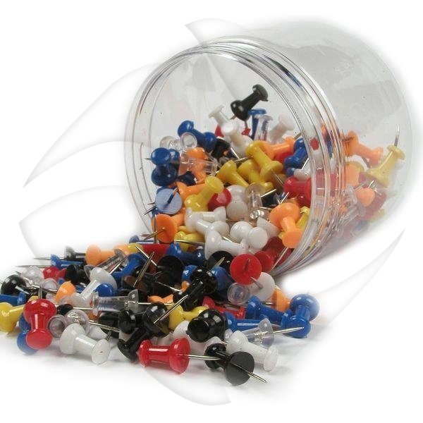 Pinezki Beczułki Tablicowe A'200 Mix kol. Słoik /Inter