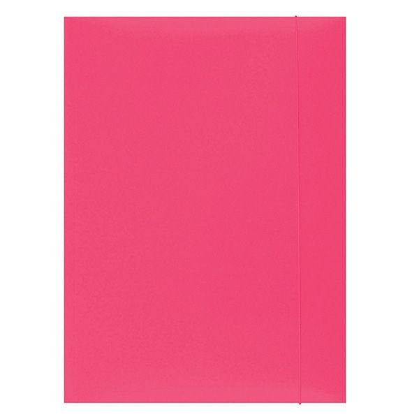 Teczka Z Gumką Office Products Karton A4 300Gsm 3-Skrz. Różowa