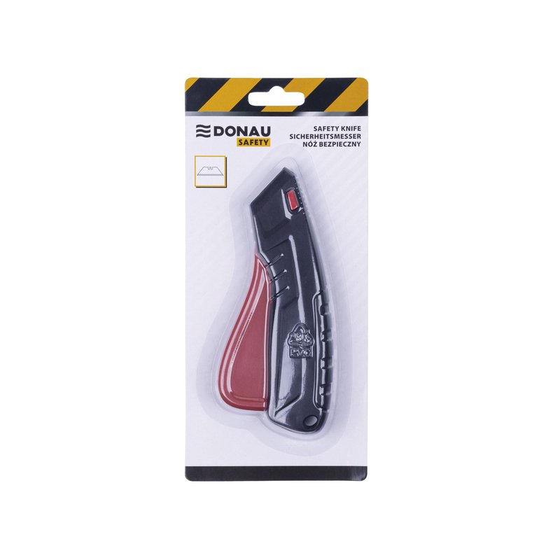 Nóż Bezpieczny Donau Safety Wymienne Ostrze Blister Czarno-Czerwony  /DONAU SAFETY