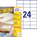 Etykiety Samoprzylepne Recyklingowane Avery 70x36 24/A4 A'100 Białe No.LR3475