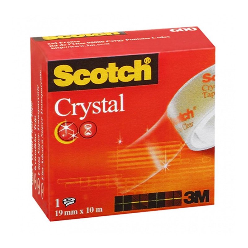 Taśma Biurowa Scotch Crystal Clear (600) Transparentna 19Mm 10M