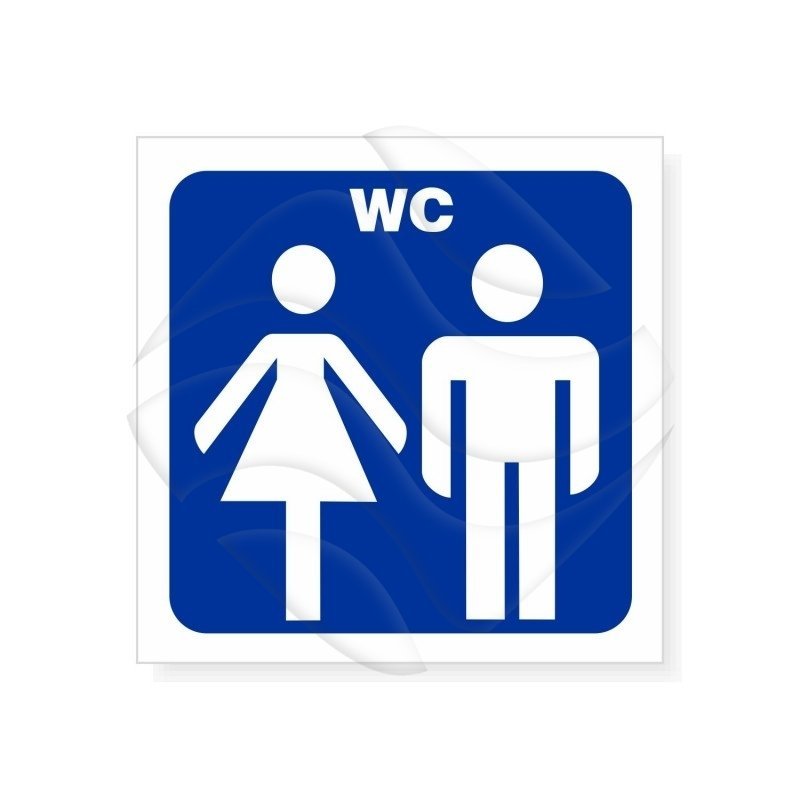 Naklejka "Toaleta Damska i Męska" 83x83mm /Korfed