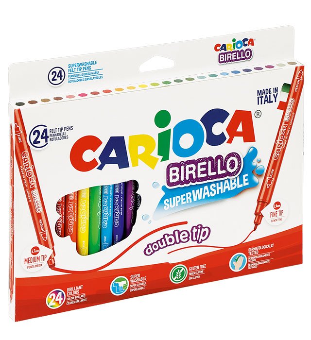 Pisaki CARIOCA Birello dwustronne 24 kol. (41521)