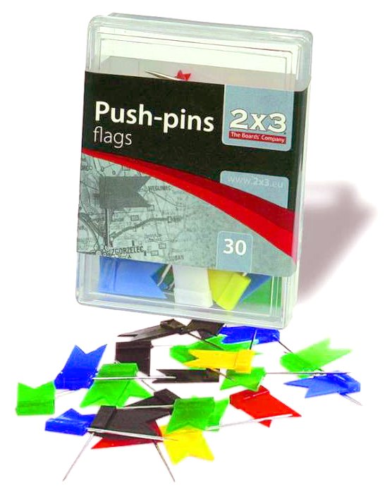 Pinezki Flagi A'30 Mix kol. /2x3