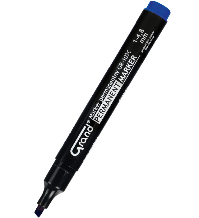 Marker permanent GRAND GR-103C niebieski &#8211 ścięta końc. &#8211 A&#822112