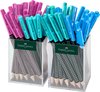 Ołówek Jumbo Grip Two Tone 3 X 24 Szt.(Różowy, Turkusowy, Niebieski) Display Faber-Castell