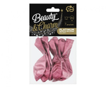 Balony Beauty&Charm, platynowe j.różowe 12"/ 7 szt. /GoDan