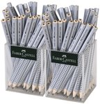 Ołówek Jumbo Grip B Display Plexi 2X36 szt. Srebrny Faber-Castell
