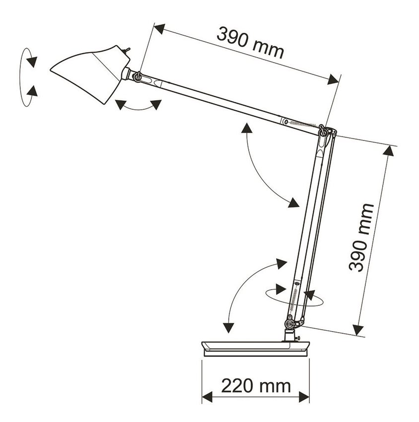 Lampka LED na biurko MAULeclipse 7W srebrna