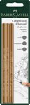 Pitt Węgiel W Kredce Zestaw Na Blistrze 3 Szt. Faber-Castell