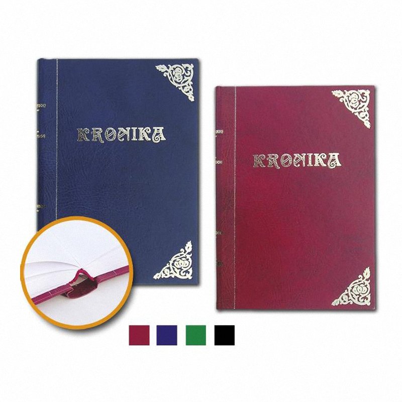 Kronika A4 Pionowa Szyta Czarna /Barbara