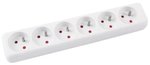 Przedłużacz Office Products 6 Gniazd 5M Z Uziemieniem Biały