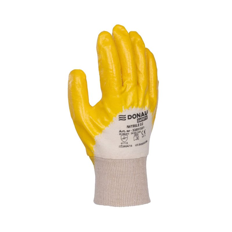 Rękawice Donau Safety Nitrile 02 Kat. II Rozm. 11 Żółte /DONAU SAFETY