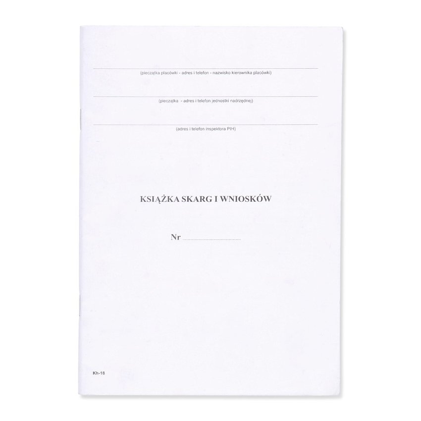 Książka Skarg i Wniosków A5 Kh18 /Typograf
