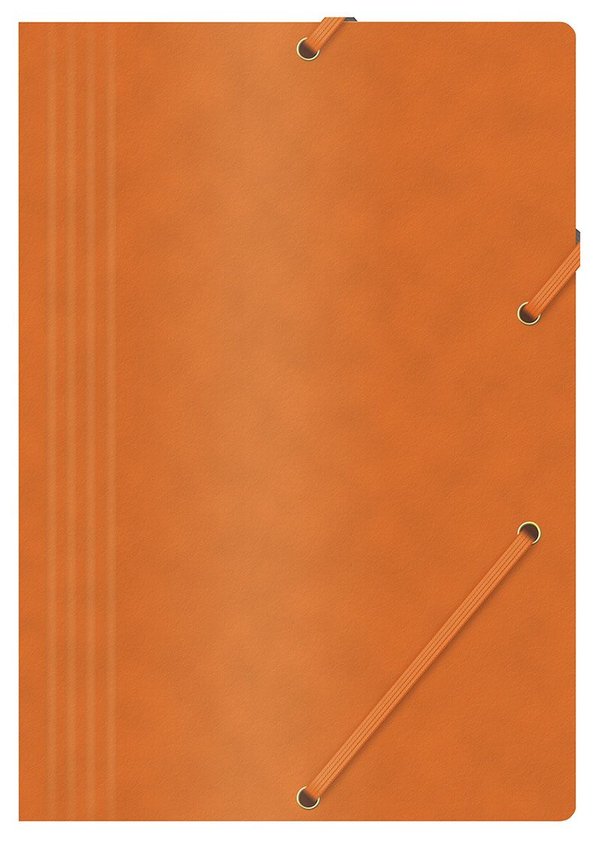 Teczka Z Gumką Office Products Preszpan A4 390Gsm 3-Skrz. Pomarańczowa