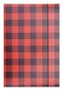 Teczka z gumką OFFICE PRODUCTS karton/lakier A4 320gsm 3-skrz., mix kolorów w kratę