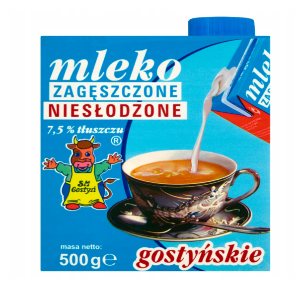 Mleko Gostyń Zagęszczone Niesłodzone 0,5L