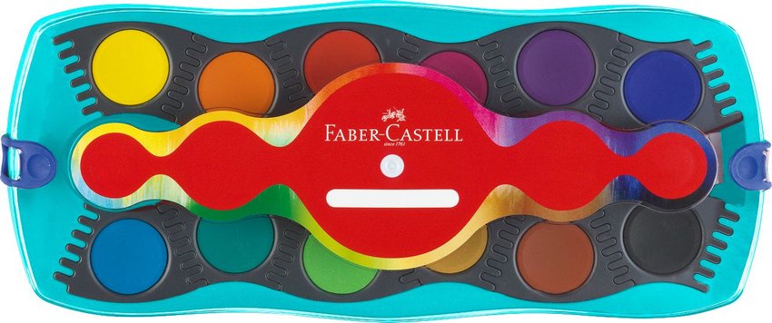 Farby Szkolne Connector 12 Kol. W Turkusowej Kasetce Faber-Castell
