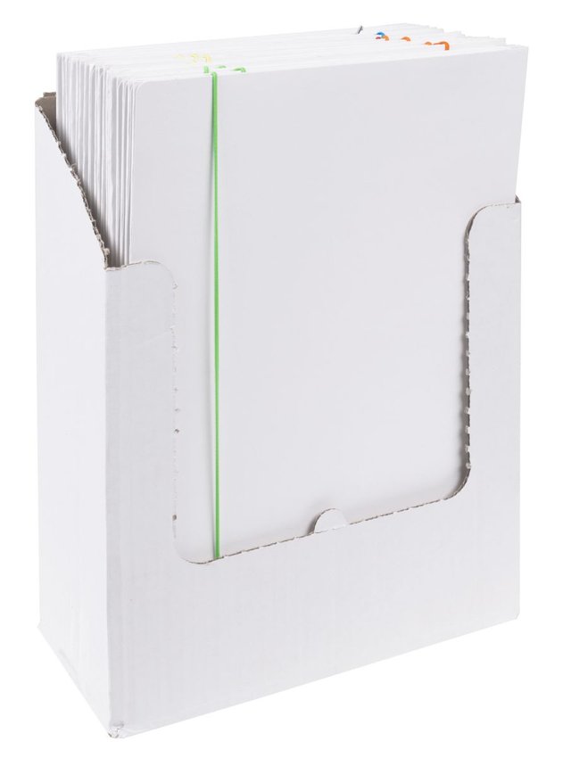 Teczka z gumką OFFICE PRODUCTS karton A4 300gsm 3-skrz., gumka mix kolorów biała