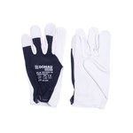 Rękawice Robocze Donau Safety Skóra Kozia Po Stronie Dłoni Ściągacz Rozm. 10/XL Biało-Granatowe /DONAU SAFETY
