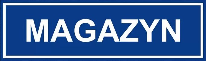 Tabliczka Plastikowa 210x80mm "MAGAZYN" (szt.)