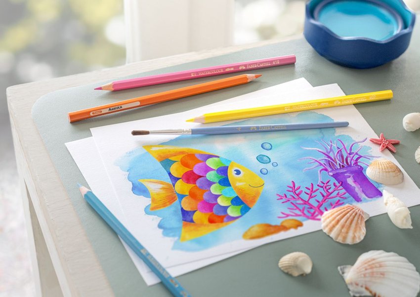 Kredki Akwarelowe Z Pędzelkiem 48 Kol. Faber-Castell