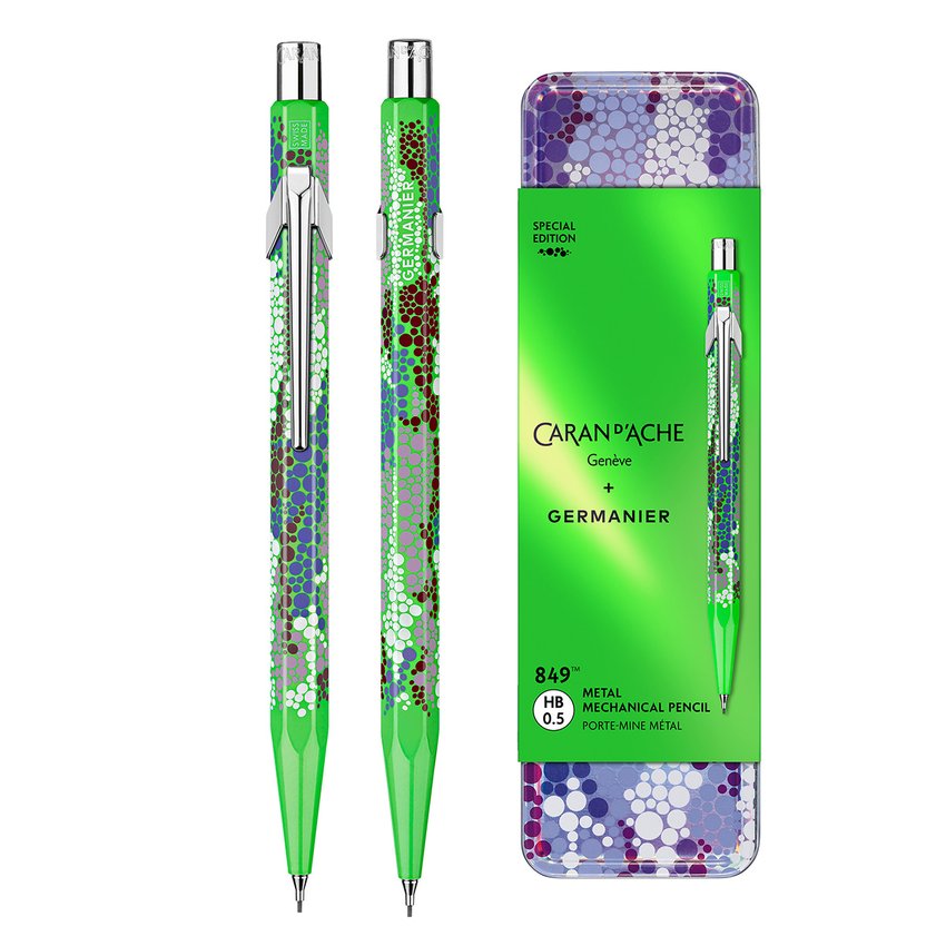 Ołówek mechaniczny CARAN D'ACHE 844 Germanier 05mm w pudełku zielony neonowy