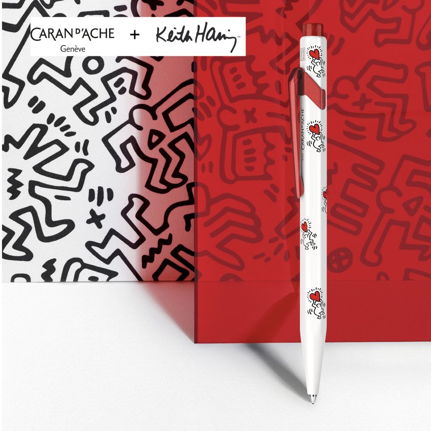 Długopis CARAN D'ACHE 849 Keith Haring w pudełku biały