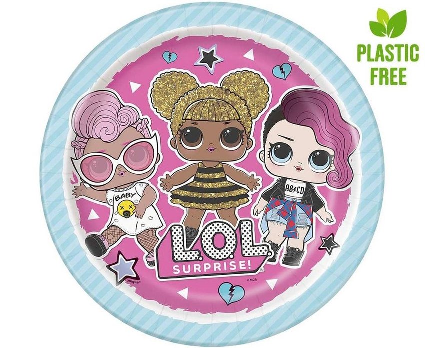 Talerzyki papierowe LOL Surprise 23cm 8szt.  /GoDan