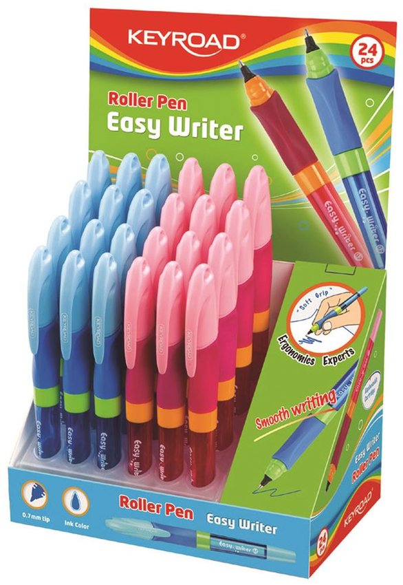 Pióro Kulkowe Keyroad Easy Writer 07mm Pakowane Na Displayu Mix Kolorów