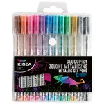 Długopisy Żelowe 12kol Metal /Kidea
