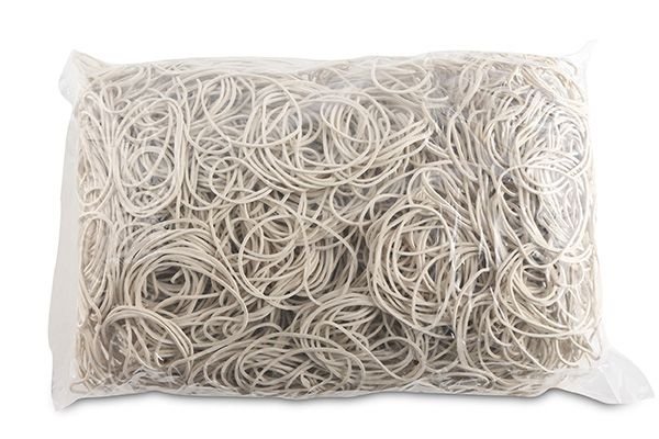 Gumki Recepturki Office Products Średnica 50mm 15X15mm 60% Kauczuku 1000G Zgrzewka Białe