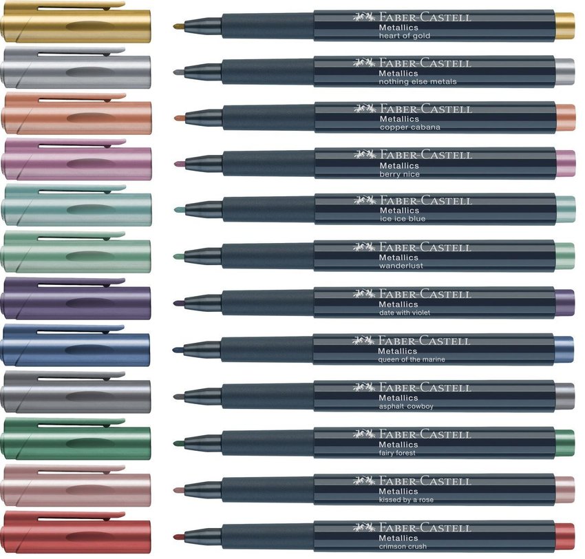 Pisaki Metaliczne Metallics Display (120X Pojedyncze Kolory, 10Xopakowanie 6 Sztuk, 5Xopakowanie 12 Szt.) Faber-Castell