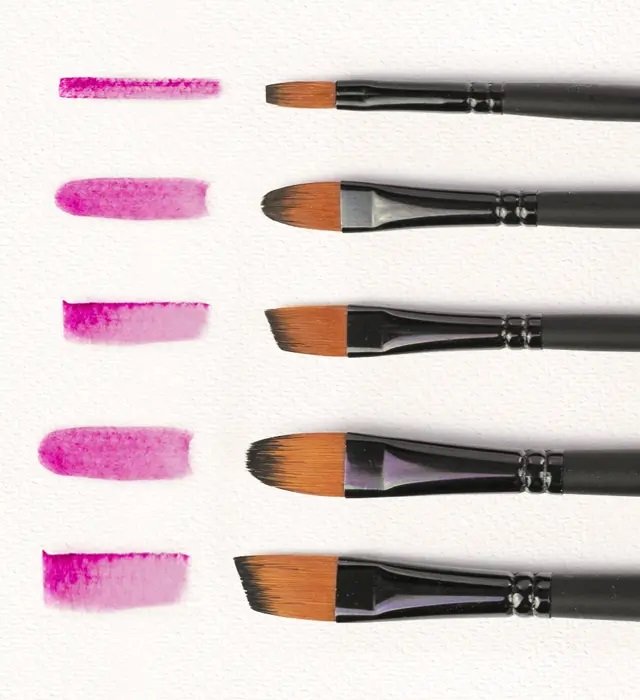 Pędzle artystyczne nylonowe 5 szt. GR-PA05 FIORELLO