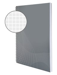 Kołonotatnik Notizio A4 80k Kratka Avery 297x235 Jasnoszary No.7013