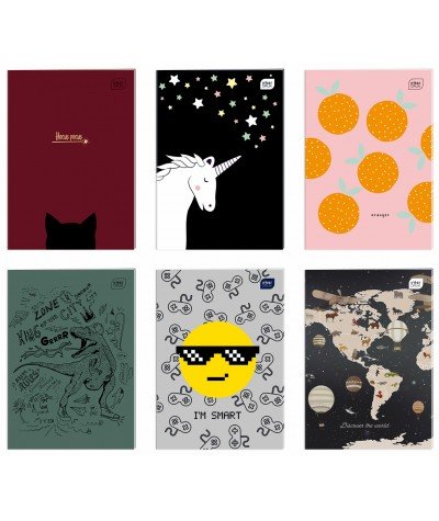 Zeszyt A4/32k kolorowa kratka 70G UV / Interdruk