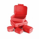 Zestaw 5 Pojemników Na Żywność Foodie Lunch Box Czerwony / Mintra