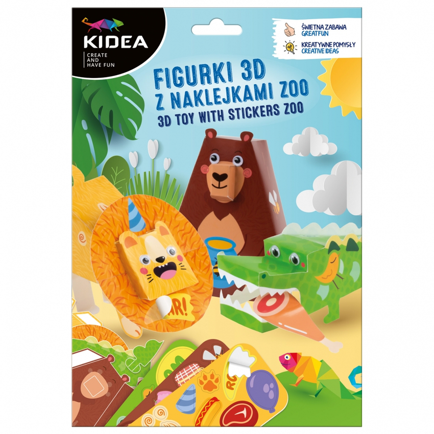 Figurki 3D z Naklejkami ZOO /Kidea