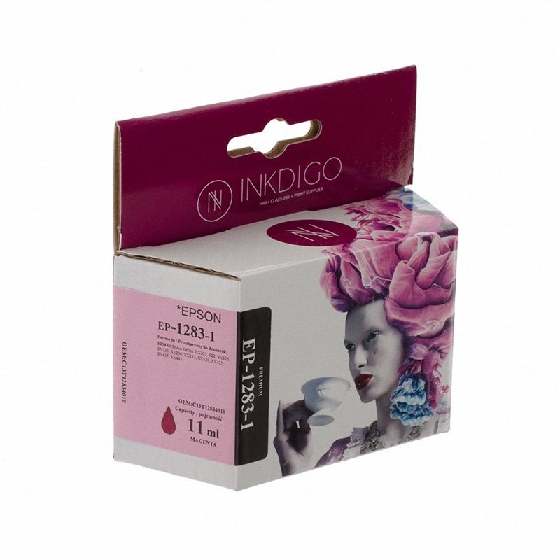 Tusz do Epson T1283 S22 SX125/130/230/420/440 Magenta /Inkdigo