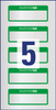 Etykiety Inwentaryzacyjne Avery 50x20 10/A4 A'5 Srebrno-Zielone No.6908