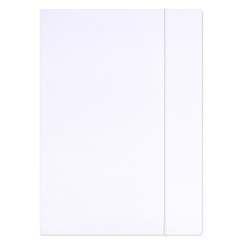 Teczka z gumką OFFICE PRODUCTS Premium karton A4 350gsm 3-skrz., biała