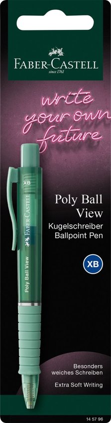 Długopis Poly Ball View 1 Szt. Blister Mix Kolorów Faber-Castell