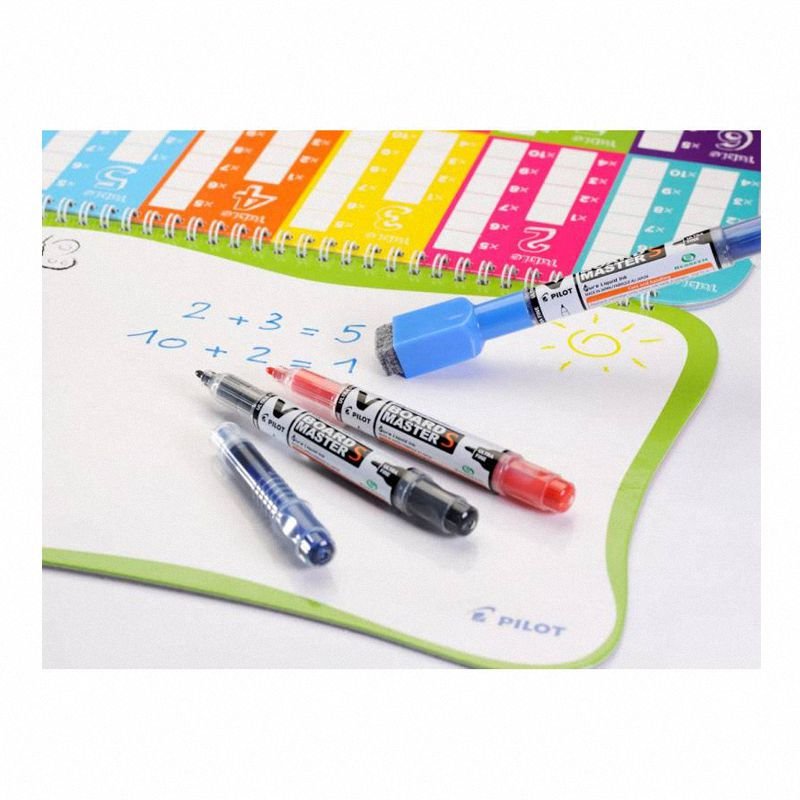 Tablica Suchościeralna + 2 Markery Zestaw Szkolny School Set  / Pilot