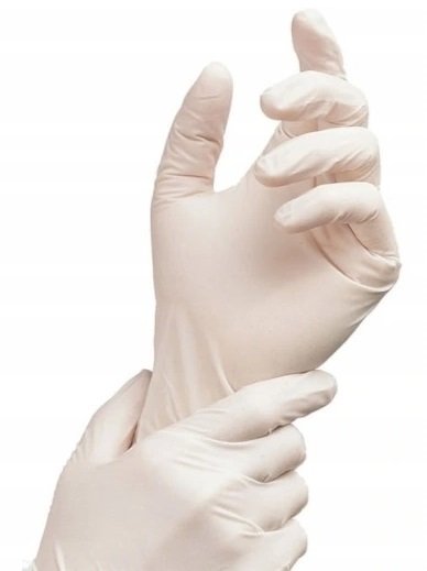 Rękawice Lateksowe Pudrowane Białe L 100szt. /Medasept
