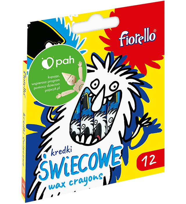 Kredki Fiorello świecowe 12 kol. EXTRA