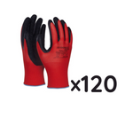 Rękawice Donau Safety Super Latex Kat. II Rozm. 7 Czerwone /DONAU SAFETY 120 szt.