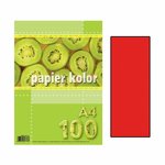 Papier Xero A4 A'100 80g Czerwony /Kreska