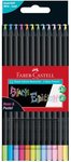 Kredki Trójkątne Black Edition 12 Kol. Pastelowych I Neonowych Faber-Castell