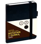 Notatnik GRAND z gumką czarny A6/80 kartek 80gm- kratka